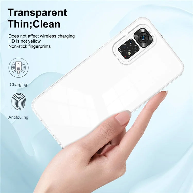 For Xiaomi Redmi Note 12S 4G / 11S 4G / Note 11 4G (Qualcomm) Case TPU + PC Clear Back Phone Cover