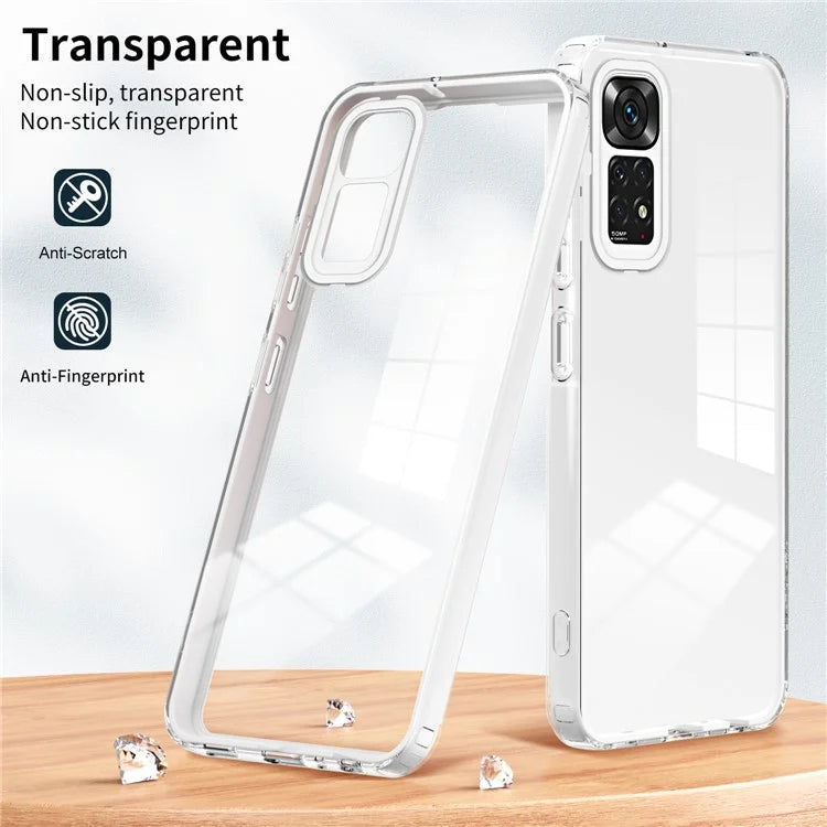 For Xiaomi Redmi Note 12S 4G / 11S 4G / Note 11 4G (Qualcomm) Case TPU + PC Clear Back Phone Cover