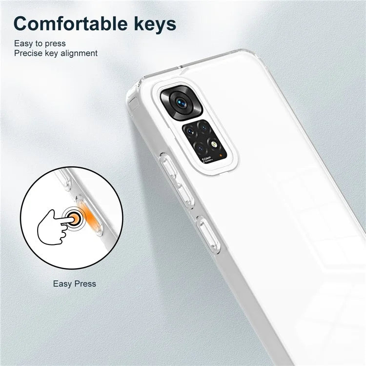 For Xiaomi Redmi Note 12S 4G / 11S 4G / Note 11 4G (Qualcomm) Case TPU + PC Clear Back Phone Cover