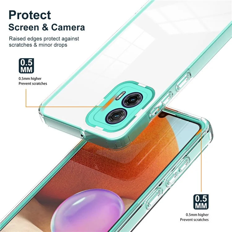 For Motorola Moto G53 5G Case TPU+PC Clear Back Color Edge Cellphone Cover