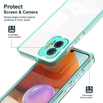 For Motorola Moto G53 5G Case TPU+PC Clear Back Color Edge Cellphone Cover