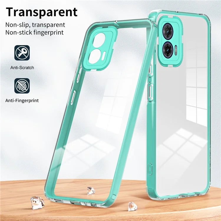 For Motorola Moto G53 5G Case TPU+PC Clear Back Color Edge Cellphone Cover