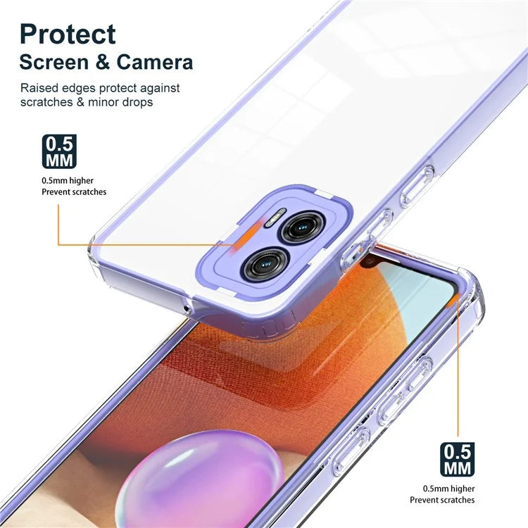 For Motorola Moto G53 5G Case TPU+PC Clear Back Color Edge Cellphone Cover