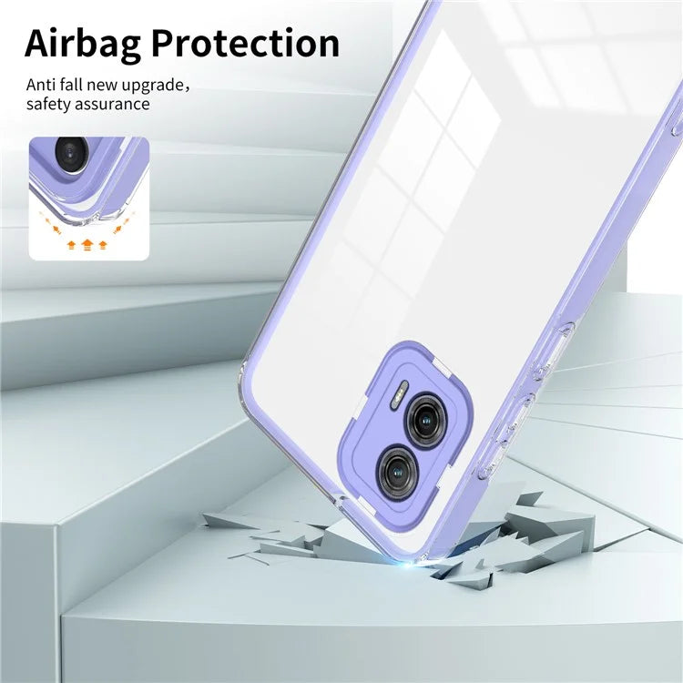 For Motorola Moto G53 5G Case TPU+PC Clear Back Color Edge Cellphone Cover