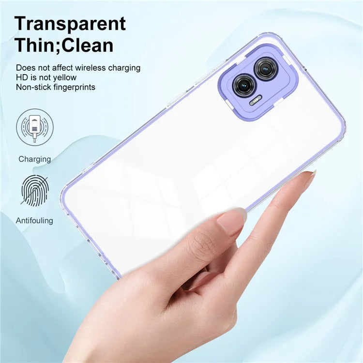For Motorola Moto G53 5G Case TPU+PC Clear Back Color Edge Cellphone Cover