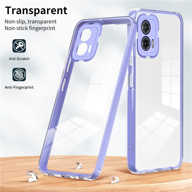 For Motorola Moto G53 5G Case TPU+PC Clear Back Color Edge Cellphone Cover