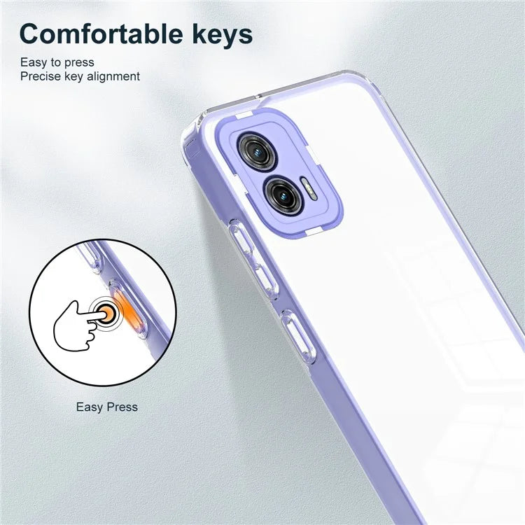 For Motorola Moto G53 5G Case TPU+PC Clear Back Color Edge Cellphone Cover