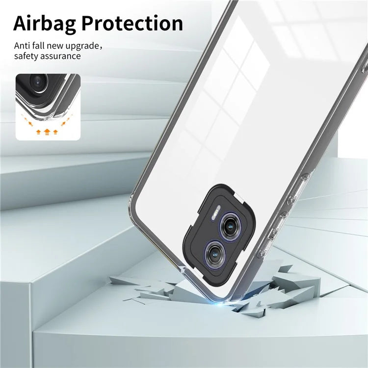 For Motorola Moto G53 5G Case TPU+PC Clear Back Color Edge Cellphone Cover