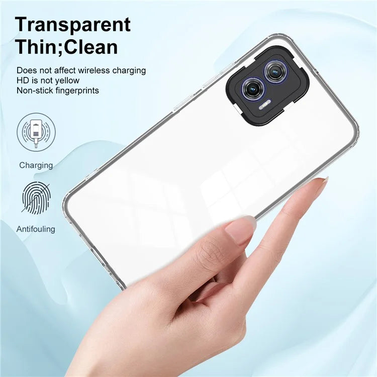For Motorola Moto G53 5G Case TPU+PC Clear Back Color Edge Cellphone Cover