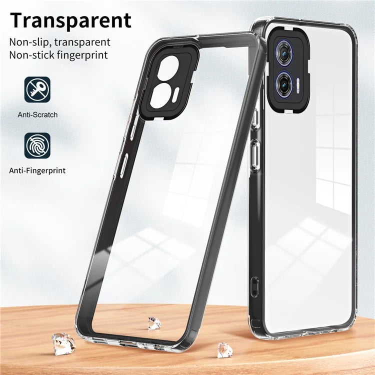 For Motorola Moto G53 5G Case TPU+PC Clear Back Color Edge Cellphone Cover