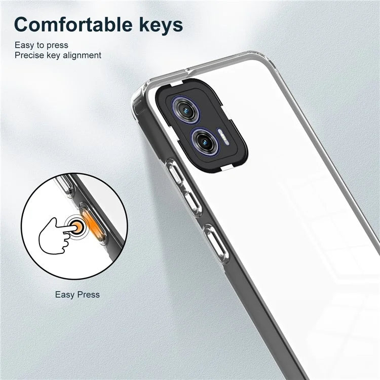 For Motorola Moto G53 5G Case TPU+PC Clear Back Color Edge Cellphone Cover