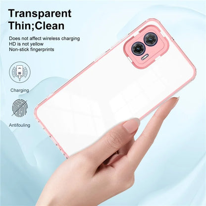 For Motorola Moto G53 5G Case TPU+PC Clear Back Color Edge Cellphone Cover