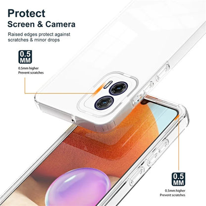 For Motorola Moto G53 5G Case TPU+PC Clear Back Color Edge Cellphone Cover