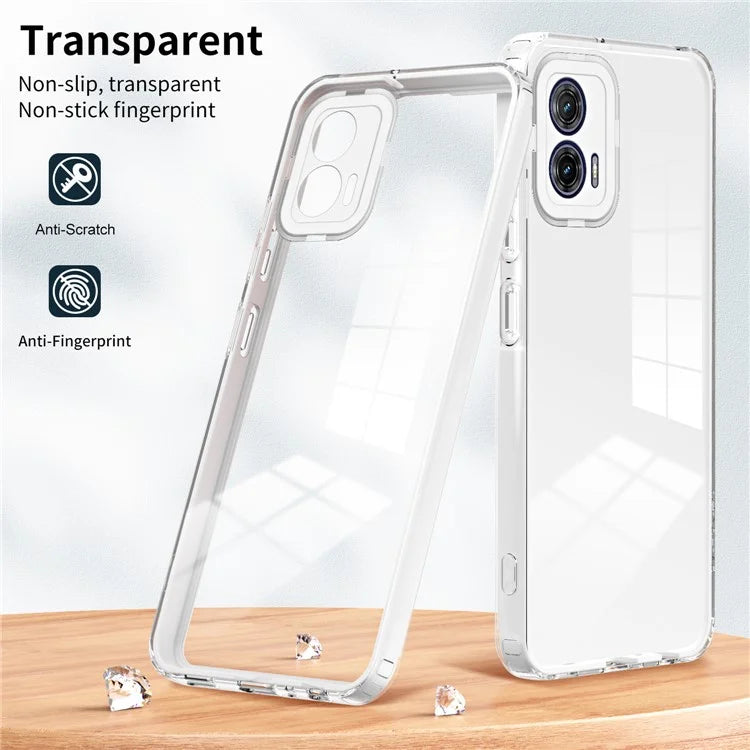 For Motorola Moto G53 5G Case TPU+PC Clear Back Color Edge Cellphone Cover