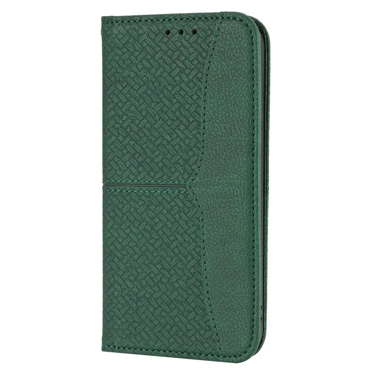 For iPhone 15 Case Drop-proof Leather Wallet Stand Phone Cover with Strap