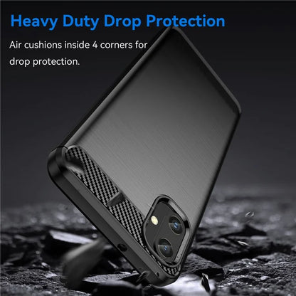 For Samsung Galaxy A05 4G Case Anti-Scratch Cover TPU Carbon Fiber Texture Phone Shell