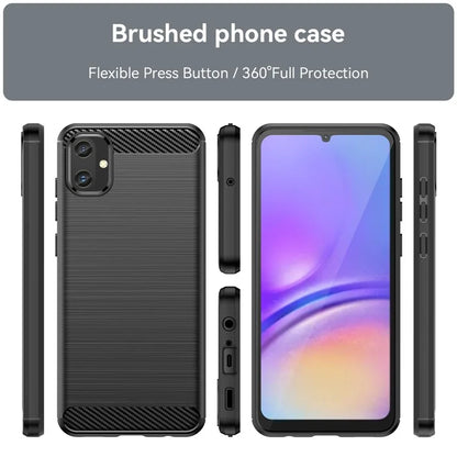 For Samsung Galaxy A05 4G Case Anti-Scratch Cover TPU Carbon Fiber Texture Phone Shell