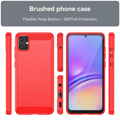 For Samsung Galaxy A05 4G Case Anti-Scratch Cover TPU Carbon Fiber Texture Phone Shell