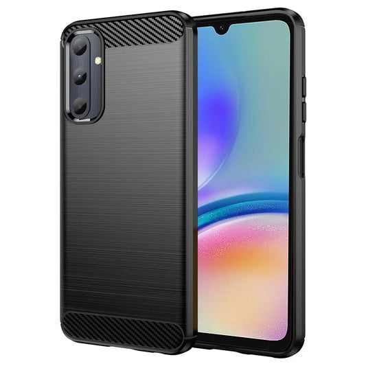For Samsung Galaxy A05s 4G Case Brushed TPU Phone Cover with Carbon Fiber Texture