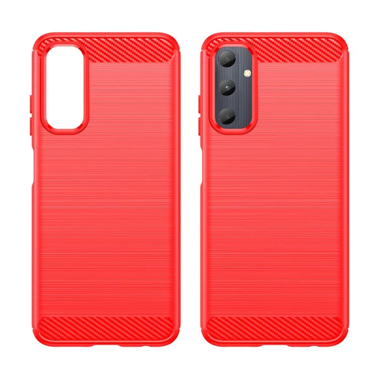 For Samsung Galaxy A05s 4G Case Brushed TPU Phone Cover with Carbon Fiber Texture