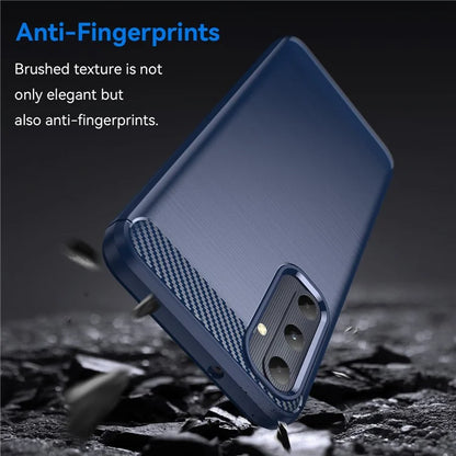 For Samsung Galaxy A05s 4G Case Brushed TPU Phone Cover with Carbon Fiber Texture