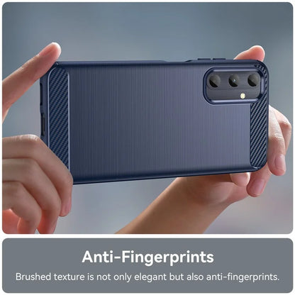 For Samsung Galaxy A05s 4G Case Brushed TPU Phone Cover with Carbon Fiber Texture