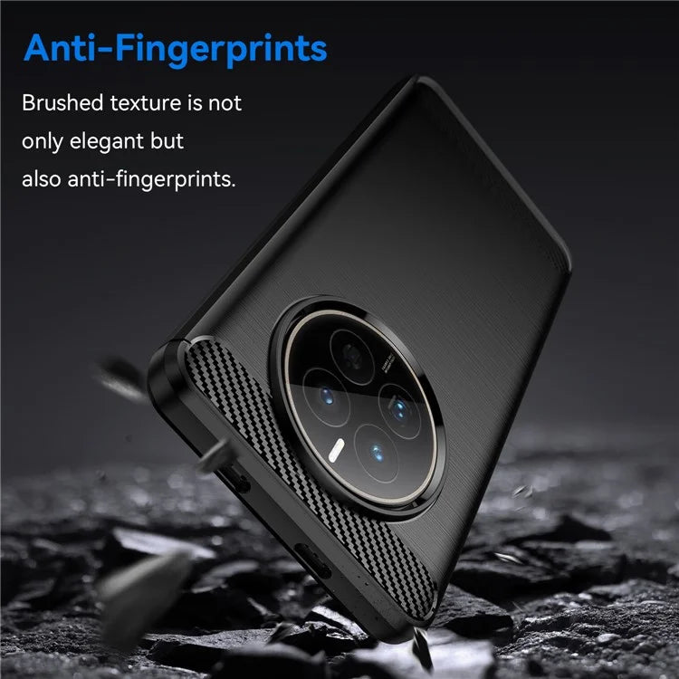 For Huawei Mate 50E 4G / Mate 50 4G Case Slim-Fit Cell Phone Cover TPU Carbon Fiber Texture Shell