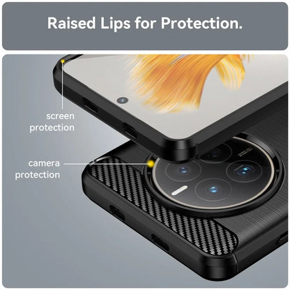 For Huawei Mate 50E 4G / Mate 50 4G Case Slim-Fit Cell Phone Cover TPU Carbon Fiber Texture Shell