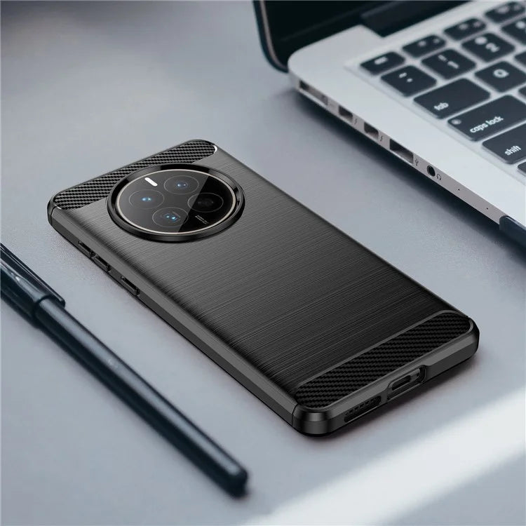 For Huawei Mate 50E 4G / Mate 50 4G Case Slim-Fit Cell Phone Cover TPU Carbon Fiber Texture Shell