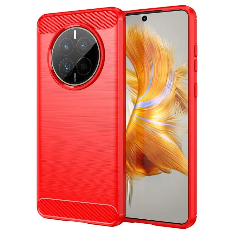 For Huawei Mate 50E 4G / Mate 50 4G Case Slim-Fit Cell Phone Cover TPU Carbon Fiber Texture Shell