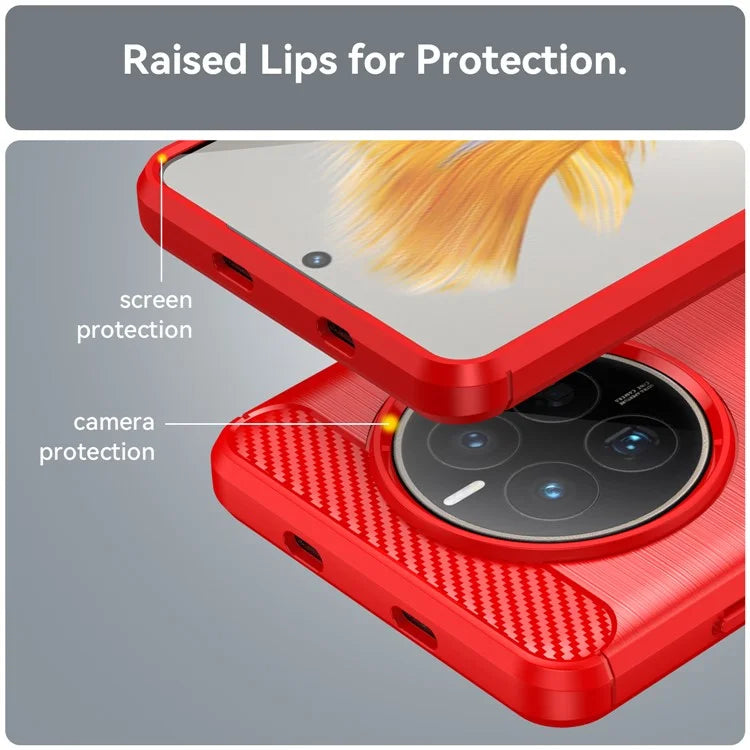 For Huawei Mate 50E 4G / Mate 50 4G Case Slim-Fit Cell Phone Cover TPU Carbon Fiber Texture Shell