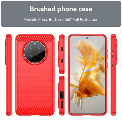 For Huawei Mate 50E 4G / Mate 50 4G Case Slim-Fit Cell Phone Cover TPU Carbon Fiber Texture Shell
