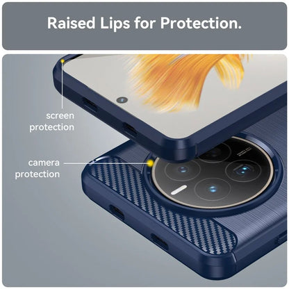 For Huawei Mate 50E 4G / Mate 50 4G Case Slim-Fit Cell Phone Cover TPU Carbon Fiber Texture Shell