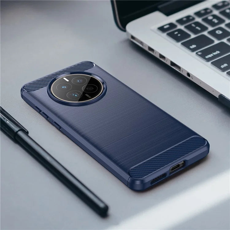 For Huawei Mate 50E 4G / Mate 50 4G Case Slim-Fit Cell Phone Cover TPU Carbon Fiber Texture Shell