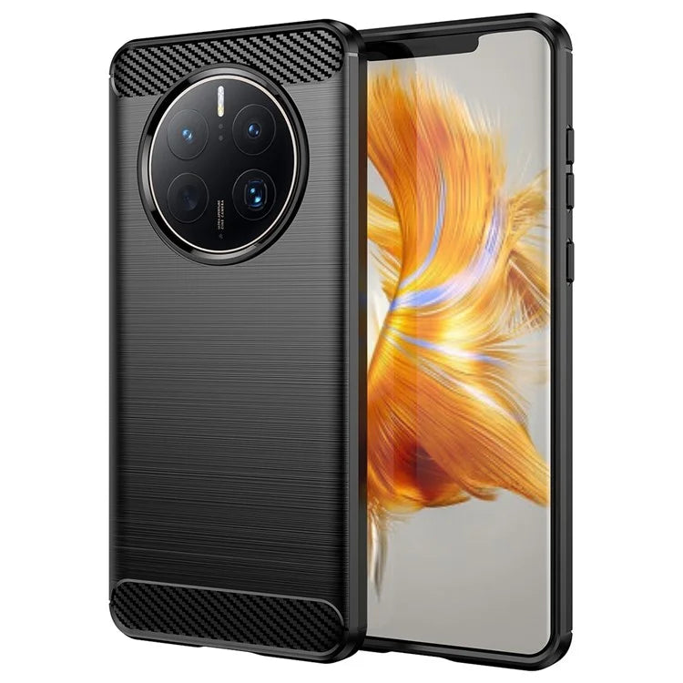 For Huawei Mate 50 Pro 4G Case Anti-Scratch TPU Phone Shell Carbon Fiber Texture Phone Protector