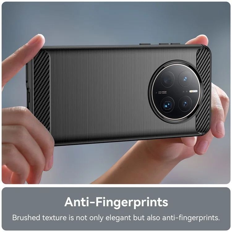 For Huawei Mate 50 Pro 4G Case Anti-Scratch TPU Phone Shell Carbon Fiber Texture Phone Protector