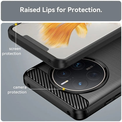 For Huawei Mate 50 Pro 4G Case Anti-Scratch TPU Phone Shell Carbon Fiber Texture Phone Protector