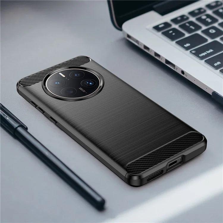 For Huawei Mate 50 Pro 4G Case Anti-Scratch TPU Phone Shell Carbon Fiber Texture Phone Protector