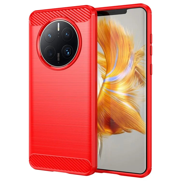 For Huawei Mate 50 Pro 4G Case Anti-Scratch TPU Phone Shell Carbon Fiber Texture Phone Protector