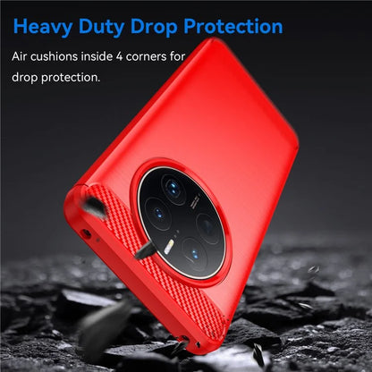 For Huawei Mate 50 Pro 4G Case Anti-Scratch TPU Phone Shell Carbon Fiber Texture Phone Protector