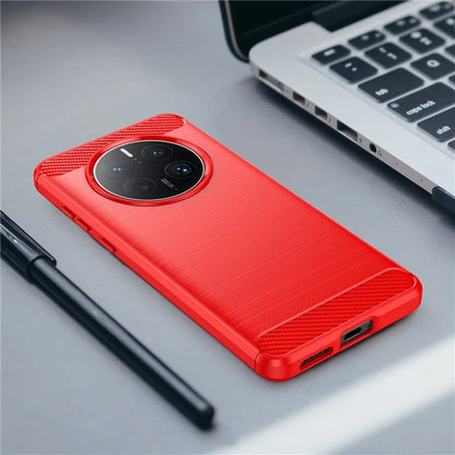 For Huawei Mate 50 Pro 4G Case Anti-Scratch TPU Phone Shell Carbon Fiber Texture Phone Protector