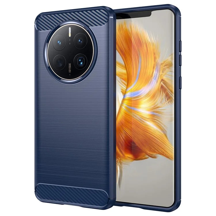 For Huawei Mate 50 Pro 4G Case Anti-Scratch TPU Phone Shell Carbon Fiber Texture Phone Protector
