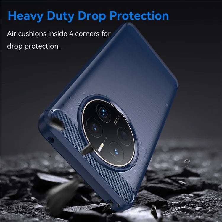 For Huawei Mate 50 Pro 4G Case Anti-Scratch TPU Phone Shell Carbon Fiber Texture Phone Protector