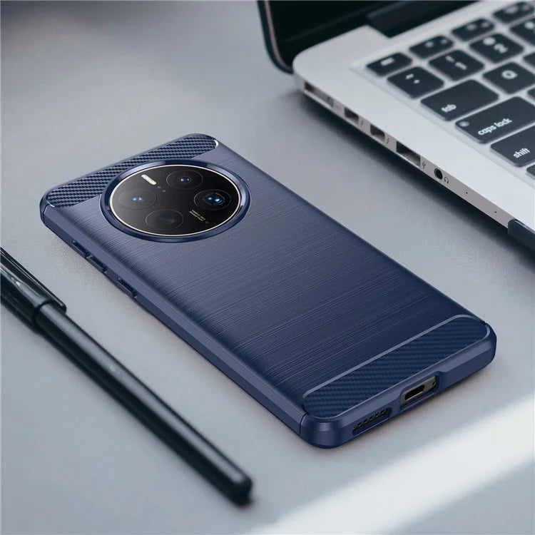 For Huawei Mate 50 Pro 4G Case Anti-Scratch TPU Phone Shell Carbon Fiber Texture Phone Protector