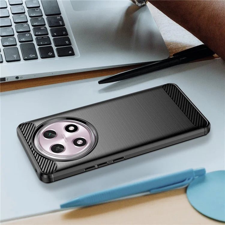 For Oppo A2 Pro 5G Case Shockproof TPU Shell Carbon Fiber Texture Cell Phone Cover