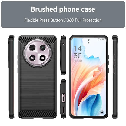 For Oppo A2 Pro 5G Case Shockproof TPU Shell Carbon Fiber Texture Cell Phone Cover