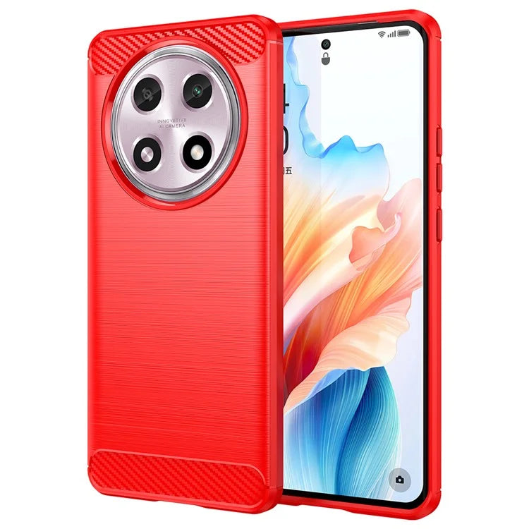 For Oppo A2 Pro 5G Case Shockproof TPU Shell Carbon Fiber Texture Cell Phone Cover