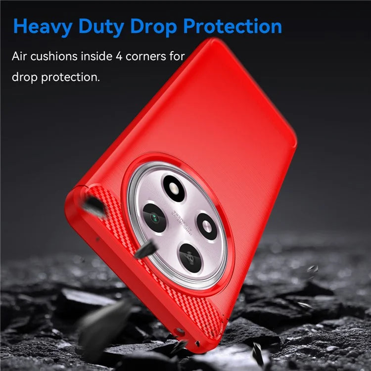 For Oppo A2 Pro 5G Case Shockproof TPU Shell Carbon Fiber Texture Cell Phone Cover