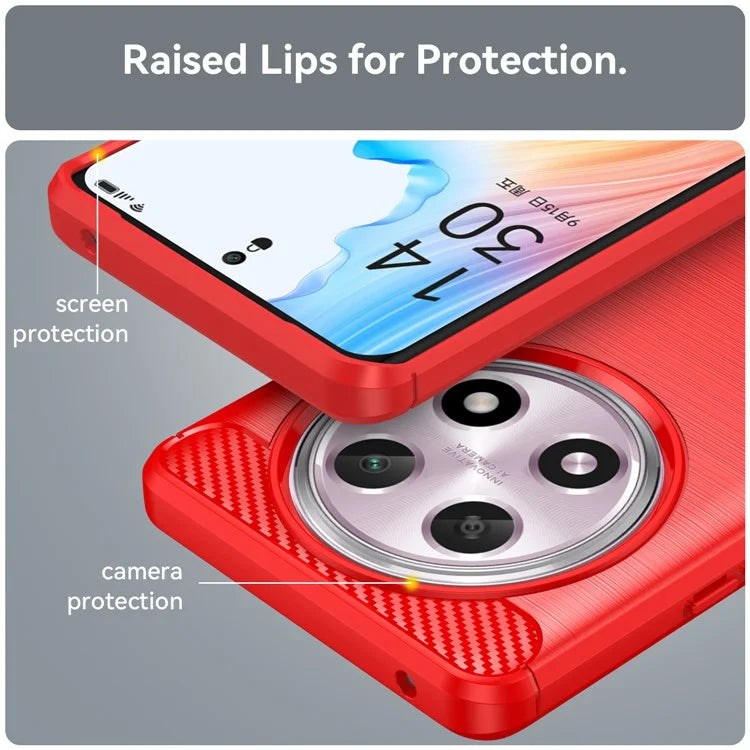 For Oppo A2 Pro 5G Case Shockproof TPU Shell Carbon Fiber Texture Cell Phone Cover