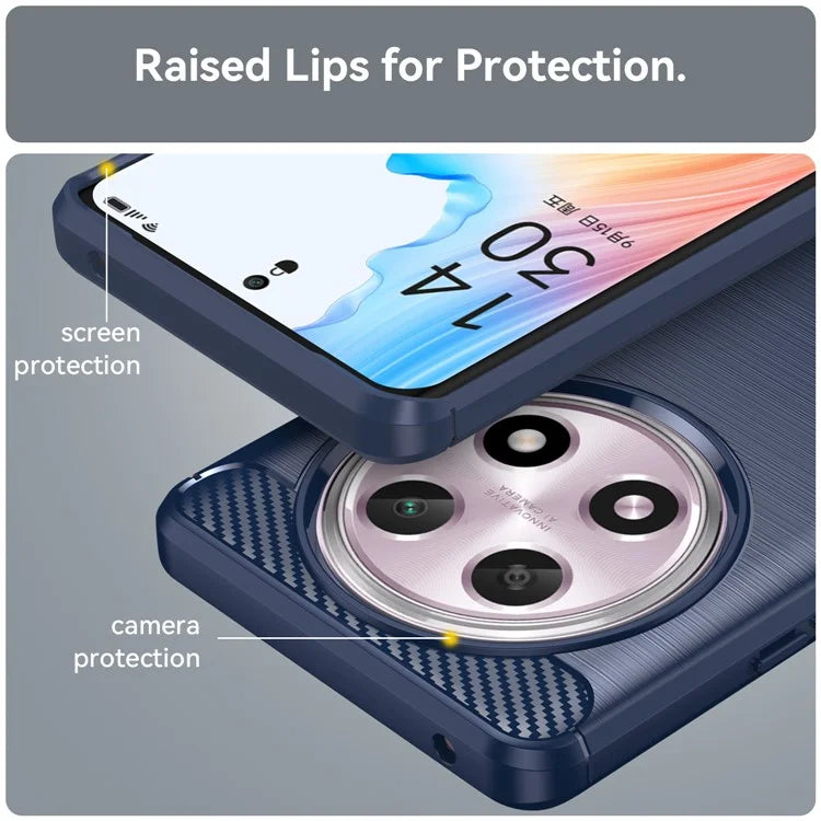 For Oppo A2 Pro 5G Case Shockproof TPU Shell Carbon Fiber Texture Cell Phone Cover